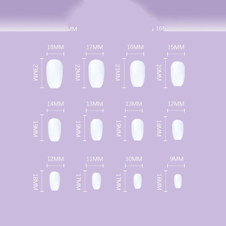 Ice Glitter Short Ballet Fake Nails: Foreign Trade Nail Art Essentials