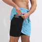 Gradient Printed Beach Shorts Double Layer Casual Sport Shorts