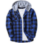 Stay Stylishly Comfortable: Men's Casual Hooded Plaid Shirt