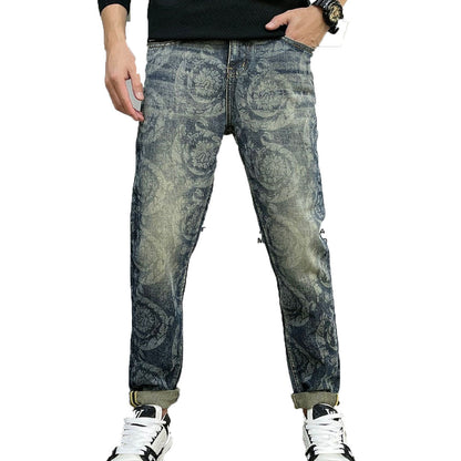 Fashion Men's Jeans Casual Stretch Pants