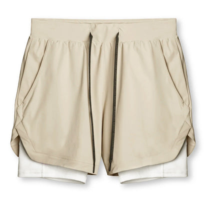 Sports Casual Quick-drying Double-layer Two-in-one Running Shorts