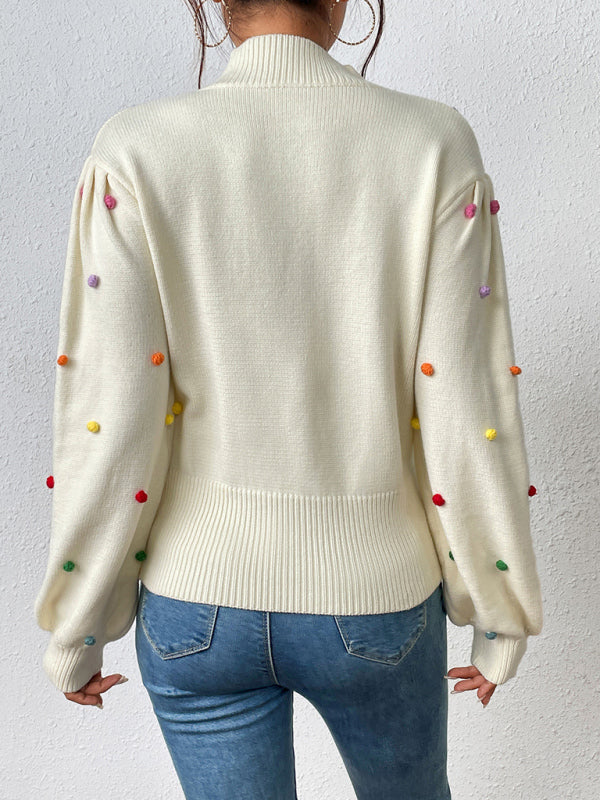 Women's Color Beaded Women's Knitwear Women's Fashion Sweater