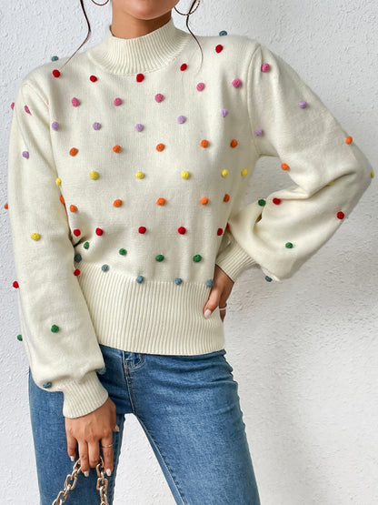 Women's Color Beaded Women's Knitwear Women's Fashion Sweater