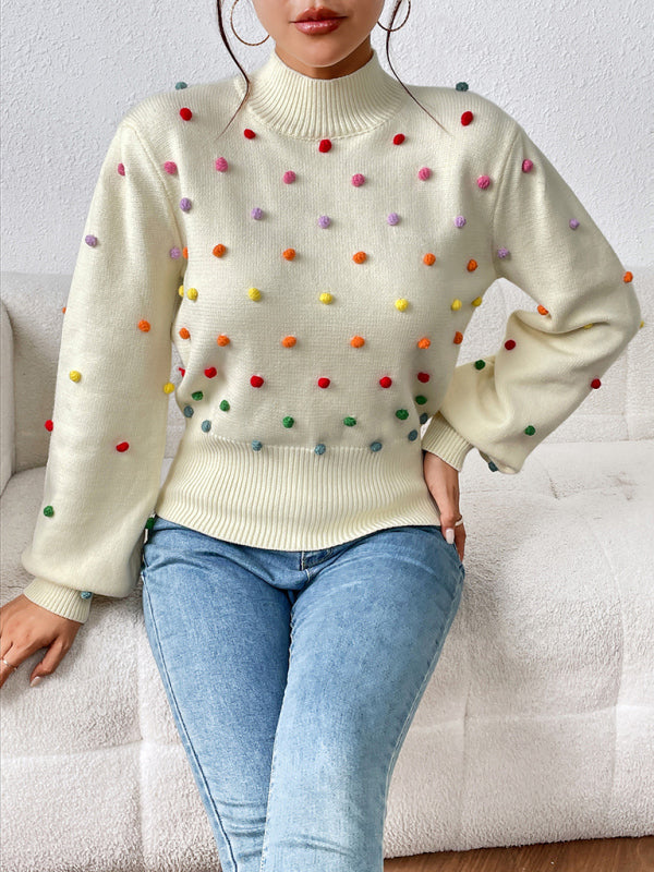 Women's Color Beaded Women's Knitwear Women's Fashion Sweater