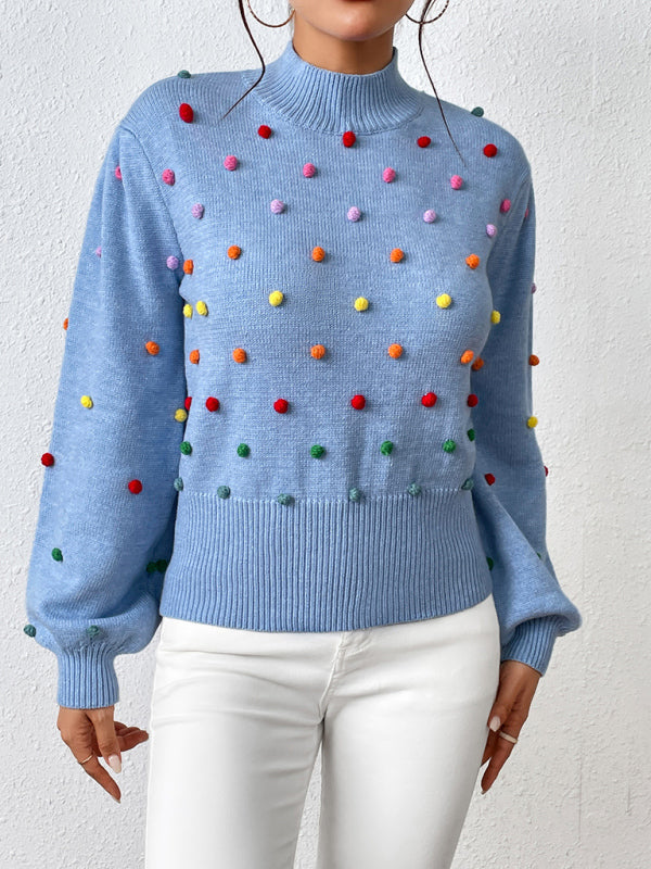 Women's Color Beaded Women's Knitwear Women's Fashion Sweater