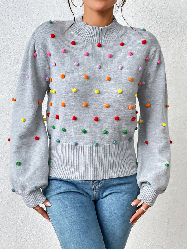 Women's Color Beaded Women's Knitwear Women's Fashion Sweater