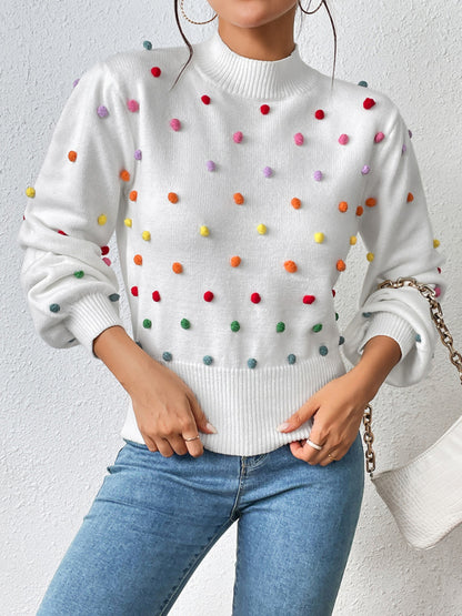 Women's Color Beaded Women's Knitwear Women's Fashion Sweater